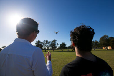 Aviassist staff teaching the Drone Remote Pilot Licence & Visual Line of Sight course in Brisbane